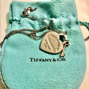 Tiffany & co Key and heart necklace